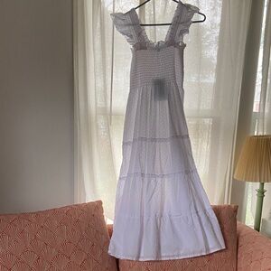 Hill House Ellie Nap Dress in Swiss Dot Dress white flutter